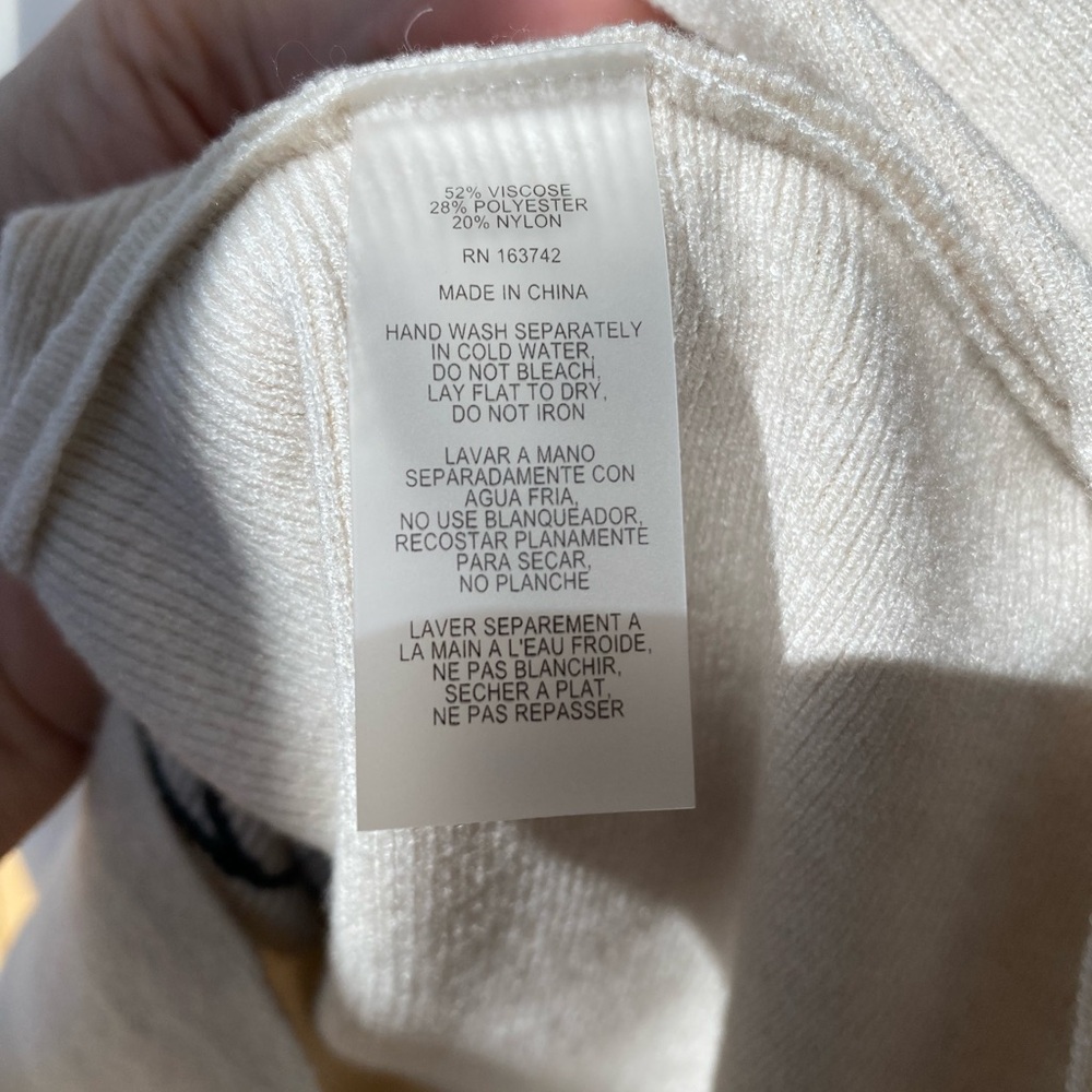 LIV Milano Cream Sweater with Black Floral Design - Picture 5 of 5
